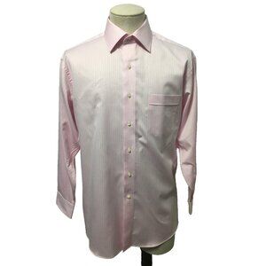 TOMMY BAHAMA Long Sleeve Shirt Mens Size 16/32-33 Pink Striped EUC